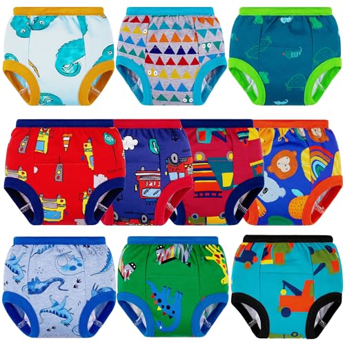 BIG ELEPHANT 10 Packs Baby Girls' and Boys' Potty Training Pants