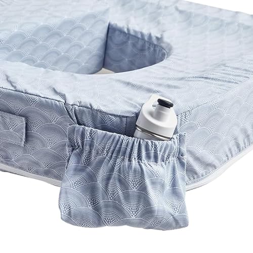My Brest Friend Twin Nursing Pillow - Enhanced Comfort with Slipcover - Ergonomic Breastfeeding Pillow for Ultimate Support - Adjustable Nursing Pillow with Handy Side Pocket, Horizon
