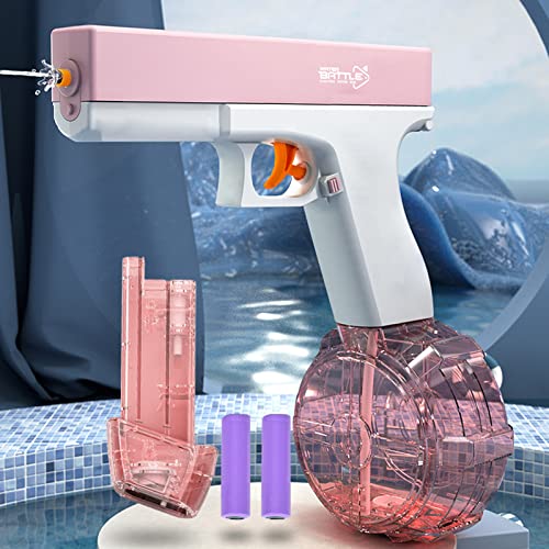 LEWANT Electric Water Gun, One-Button Automatic Super 434CC+58CC High Capacity Squirt Guns Up to 32 FT Range Strongest Water Blaster for Adults & Kids Summer Swimming Pool Beach Outdoor