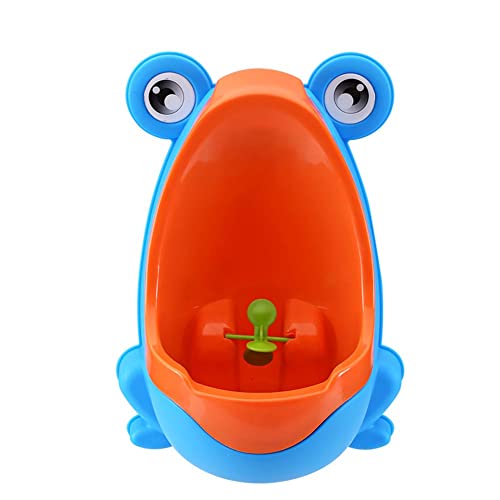 Haibinsuo Frog Pee Training Bathroom Kids Toddler Potty Toilet Training Pee Trainer Boys Urinal Blue + Orange