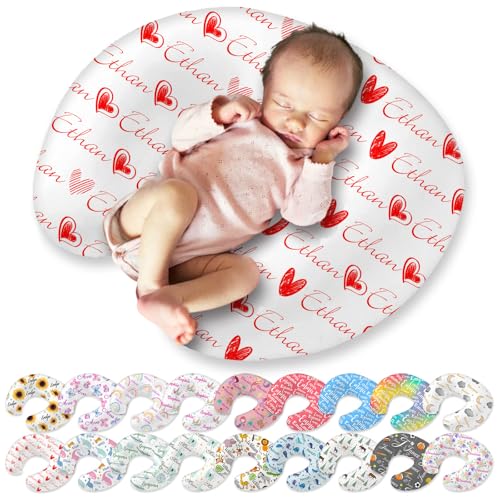 Custom Baby Nursing Pillow Cover Personalized with Name Customized for Boys Girls