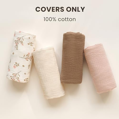 Konssy Muslin Baby Lounger Cover 2 Pack