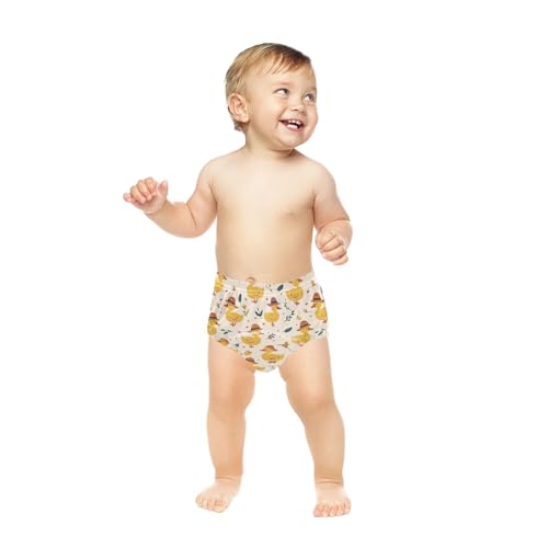 Cute Cartoon Yellow Duck Cotton Potty Training Underwear Pants for Toddler Girls Boys
