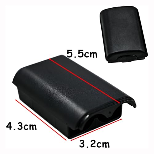 10 Pack Battery Pack Cover for Xbox 360 Wireless Controller Replacement Battery Pack Cover Shell Repair Part Compatible with Xbox 360 Wireless Controller(Black)