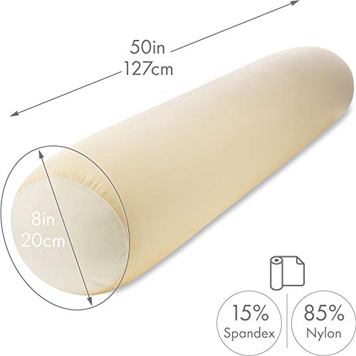 Straight Body Pillow, Full Size Premium Microbead,Side Sleeping / Maternity Pregnant Women, Supportive ,Fluffy, Breathable, Cooling