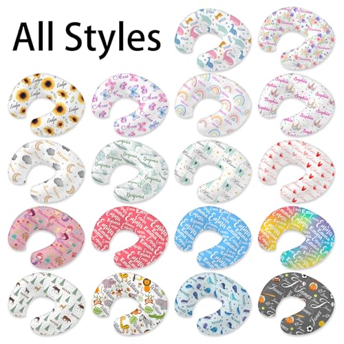 Custom Baby Nursing Pillow Cover Personalized with Name Customized for Boys Girls