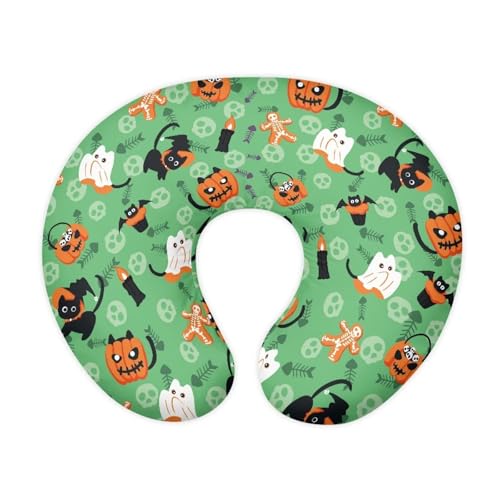 Goronwyfloyd Pumpkin and Cartoon Ghost Nursing Pillow Cover for Baby Boy Girl Breastfeeding Nursing Pillow Slipcovers Super Soft Easy to Use and Dustptoof Halloween Decor