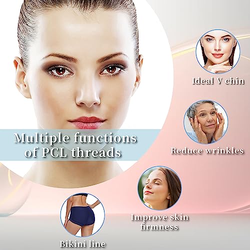 elves PCL Threads for Face Lift Mono Threads 30G38mm Pcl Smooth Threads Sharp Tip PCL Threads Mono 20Pcs Long-Lasting Skin Tightening Smoothing of Wrinkles