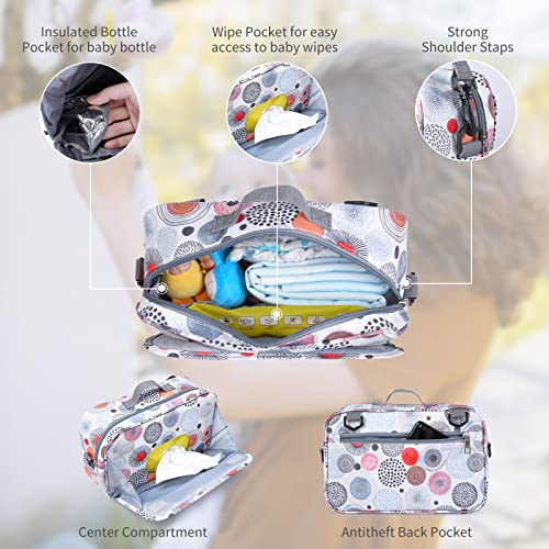 Baby Stroller Caddy Organizer for Baby Storage On The Go with Muti Pockets, Non-Slip Stroller Hooks and Adjustable Strap