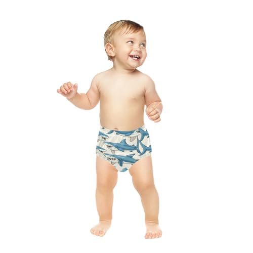 Toddler Training Pants Blue Shark 3 Packs Cotton Training Pants Training Underwear For Toddler Boy and Girls 2T