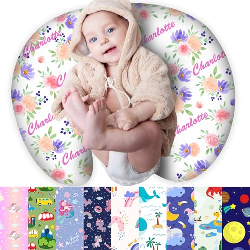 Nursing Pillow Cover Custom with Name, Personalized Removable Cover for Breastfeeding Pillows Customized Baby Gifts