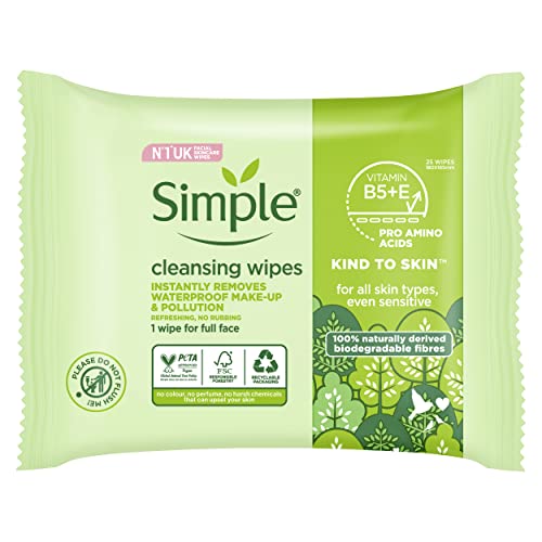 Kind to Skin Cleansing Face Wipes UK's #1 facial skin care brand* for sensitive skin 6x 25 pack