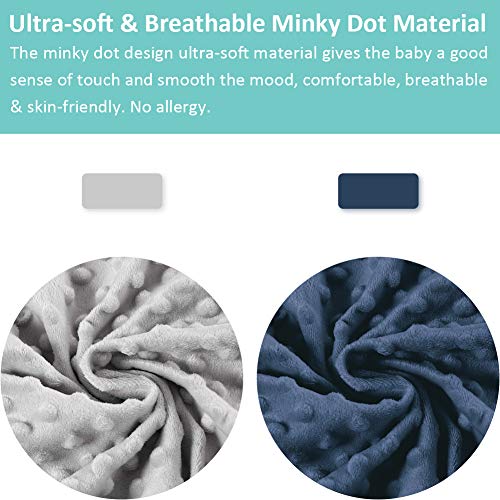 Minky Nursing Pillow Cover, Nursing Pillow Case Plush Breastfeeding Pillow Slipcover Fits Nursing Pillow, Ultra Soft Snug for Infant & Baby Boy Girl, Machine Washable & Breathable