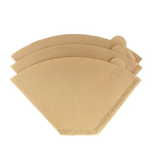 #4 Cone Coffee Filters No Blowout, Disposable for Pour Over and Drip Coffee Maker (Natural Unbleached