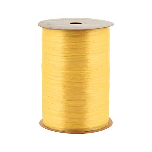 Berwick Offray Daffodil Yellow Pearlized Raffia Ribbon