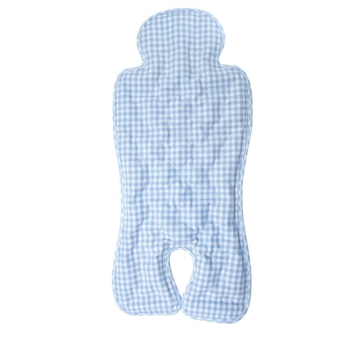 TinyLiu Cozy Cradle Arm Pillow Baby Summer Pillow Breastfeeding Pillow, Baby Nursing Pillow Comfy Cradle Nursing Arm Pillow Baby Feeding Nursing Pillow for Moms Ice Sleeve Pillow (Blue Grid)