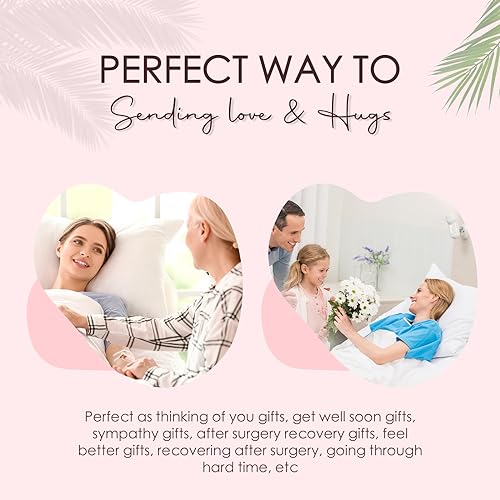 Frerdui Get Well Soon Gifts for Women, Sympathy Gift Baskets, Care Package for Sick Friend, After Breast Surgery Gifts, Sending Hugs Gifts for Her, Feel Better Gifts Thinking of You Gifts Women
