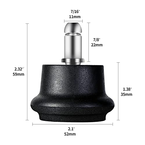 uvce Bell Glides Replacement Office Chair Wheels Stopper Office Chair Swivel Caster Wheels to Fixed Stationary Castors with Separate Self Adhesive Pads