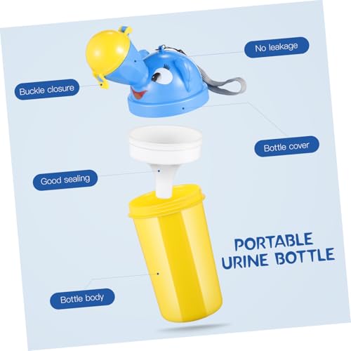 NUOBESTY Kids Pee Bottle, Baby Boy Portable Potty Urinal Emergency Toilet Pee Training Cup for Outdoor Camping Car Travel