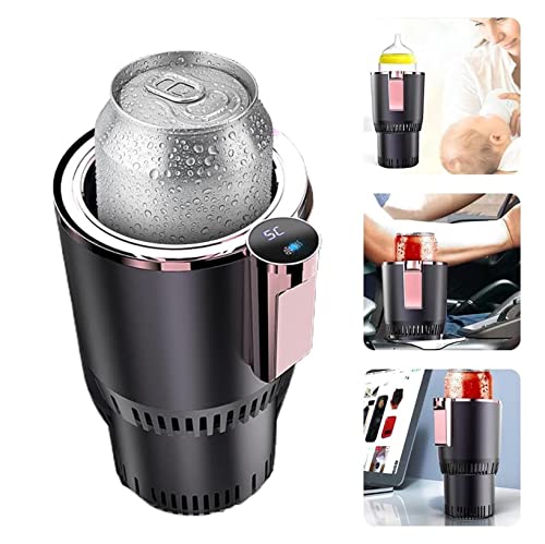 Auto Car Cup Cooler Warmer 2 in 1 Car Cooling and Heating Cup Holder with Display Temperature for Water Coffee Beverage Milk (Color : Purple