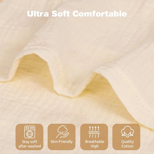 Deppon Muslin Baby Lounger Cover 2 Pack, Organic Cotton Removable Slipcover for Newborn Lounger, Soft and Breathable Infant Lounger Cover for Boys Girls, Beige & Blush