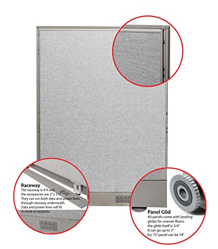 GOF Single Office Partition, Large Fabric Room Divider Panel, Custom Built Workstation 36