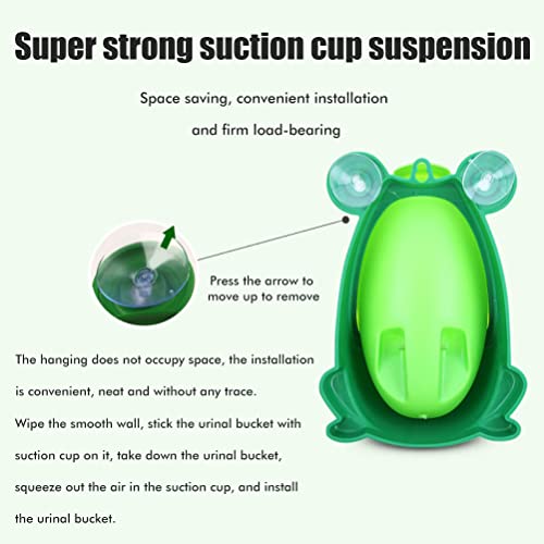 Frog Pee Training,Cute Potty Training Urinal for Boys with Funny Aiming Target,Green Urinals for Toddler Boy, Cute Frog Potty Training Urinal for Boys with Funny Aiming Target, Frog Pee Training