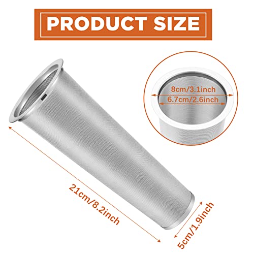 2 Pcs Cold Brew Coffee Filter Stainless Steel Filter Coffee Tea Infuser Strainer Canning Jar Mesh for Wide Mouth Mason Canning Jar, Iced Tea Maker (2 Quart)
