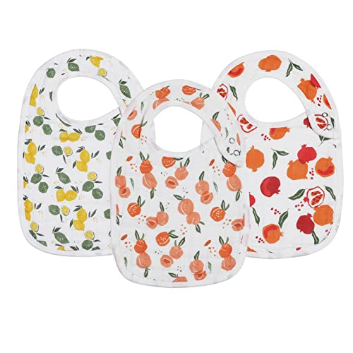 Snap Muslin Bibs for Girls