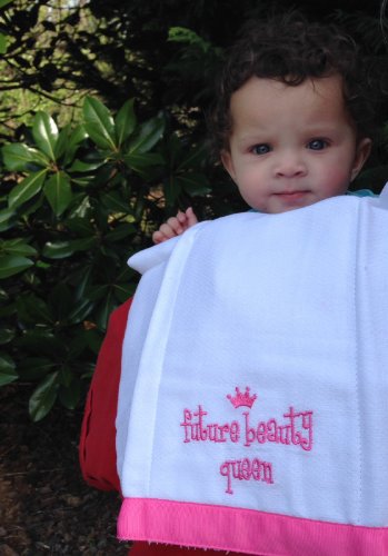 Lil Miss February Future Beauty Queen Baby Burp Cloths - Set of 2