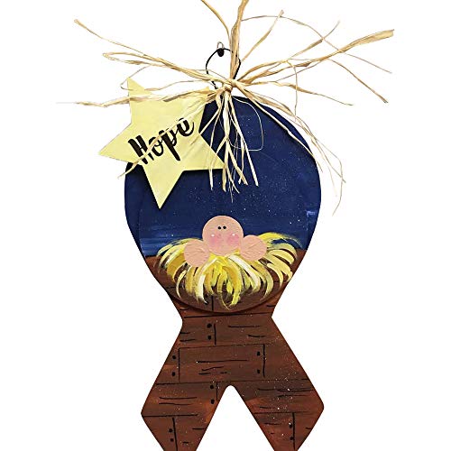 Ribbon Cutout Unfinished Wood Home Decor Awareness Ribbon Everyday Door Hanger MDF Shaped Canvas Style 1