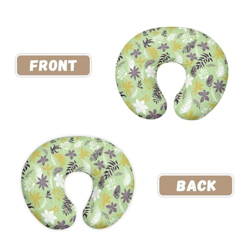 Mintulipy Floral Leave Nursing Pillow Cover Slipcover for Breastfeeding Pillows Soft Fits On Standard Infant Nursing Pillows Soft Fabric Fits Snug On Infant Green