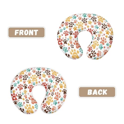 Mintulipy Nursing Pillow Cover with Hidden Zipper Colorful Dog Paw Skin Friendly for Moms/Baby Nursing Pillow Cover Stretchy Removable Cover for Breastfeeding Pillows
