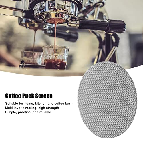 53.5mm Espresso Puck Screen, Reusable Stainless Steel Professional Barista Coffee Filter Mesh Plate for Espresso Portafilter Filter Basket (100μm)