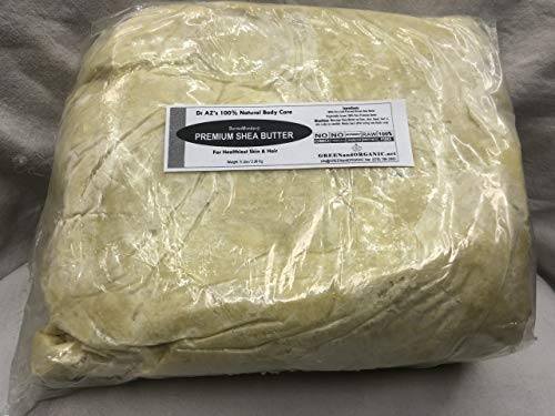 GREENandORGANIC African White Ivory Shea Butter 5Lbs Natural Virgin RAW Organic Grade A Unrefined Ghana Skin Beauty Care Face Body Hair Scalp Non GMO Natural Karite by