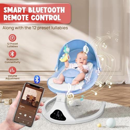 Smart Bluetooth Baby Swing with Remote Control