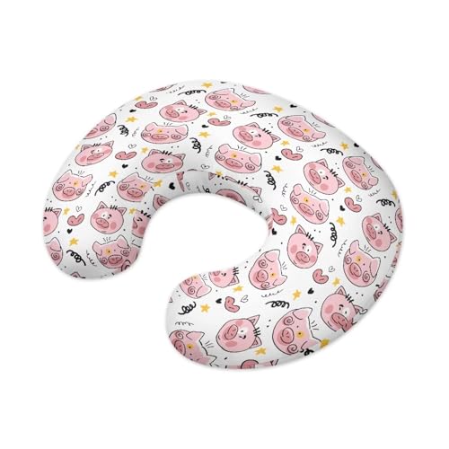 Mintulipy Cute Pigs Nursing Pillow Cover for Baby Boys & Girl Nursing Pillow Slipcovers for Breastfeeding Moms Fits The Original Support Pillow for Breastfeeding and Bottle Feeding