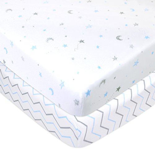 TL Care 2 Pack 100% Natural Cotton Fitted Pack and Play Sheets 39