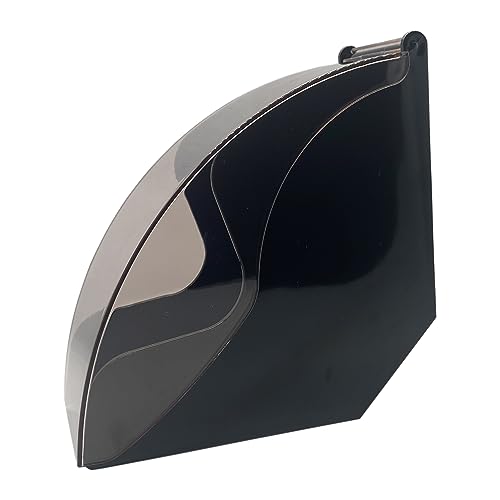 MIAO JIN Coffee Filter Paper Holder with Dustproof Cover Coffee filter Storage for #1 & #2, V60 & #4 cone-shape fan-shape filters Coffee Bar Accessories decor (Black)