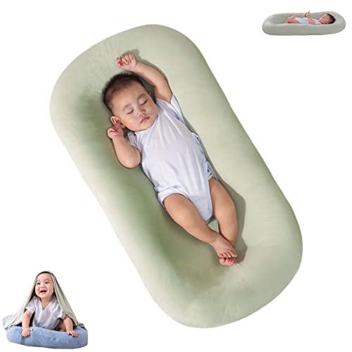 HEOLIEN Baby Lounge Pillow Nest Sleeping for Baby in Bed, Infant Lounger for Newborn 0
