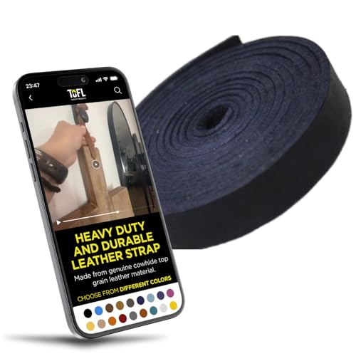 TOFL Genuine Top-Grain Leather Strap | 72 Inches Long | 5/8 Inch Wide | 1/8 Inch Thick (7