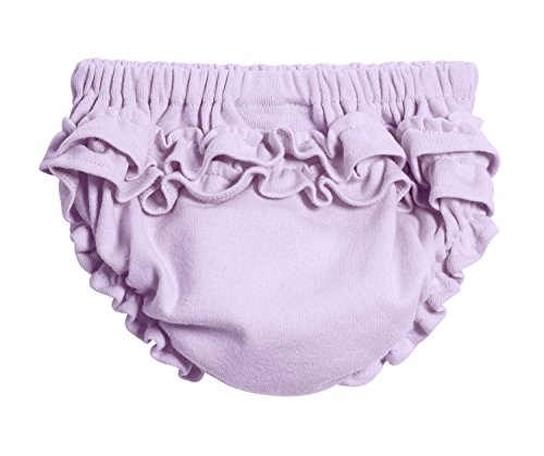 Made in USA Baby Girls Ruffled Diaper Covers Bloomers Soft Cotton Fashionable Cute SPD sensory Sensity Clothing Lavender