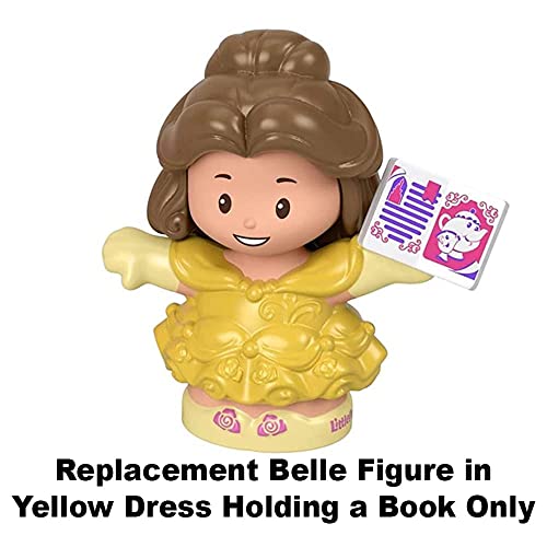 Replacement Part for Fisher-Price Little People Princess Parade Belle & Chip's Float - GKR21 ~ Replacement Belle Figure in Yellow Dress Holding a Book