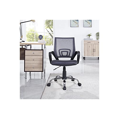 Naomi Home Executive Office Guest Chair Gray/Mid-Back