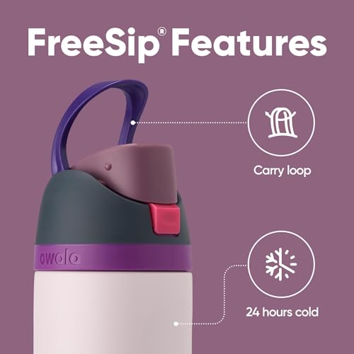 Owala FreeSip Insulated Stainless Steel Water Bottle with Straw for Sports, Travel, and School BPA-Free Sports Water Bottle