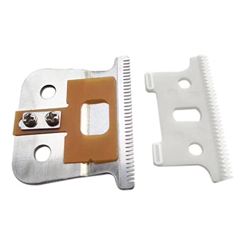 2023 Upgraded Adjustable Replacement T Blade Carbon Steel Blade Trimmer Replacement Blade for Andis Blackouts, GTX, Andis T-outliner Silver