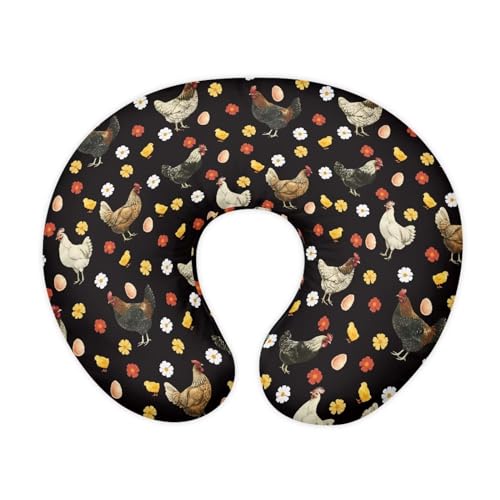 Panskyllis Rooster Nursing Pillow Detachable Newborn Original Breastfeeding Slipcover Case and Positioner Washable Head Support Protector Cushion Essential with Hidden Zipper Propping Baby