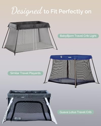 Pack and Play Sheets for Baby Bjorn, Guava Lotus Travel Crib and 24 x 42 Inch Travel Light Playard Mattress – Buttery Soft Jersey Pack n Play Sheets Fitted, Pink Lavendar Cloud