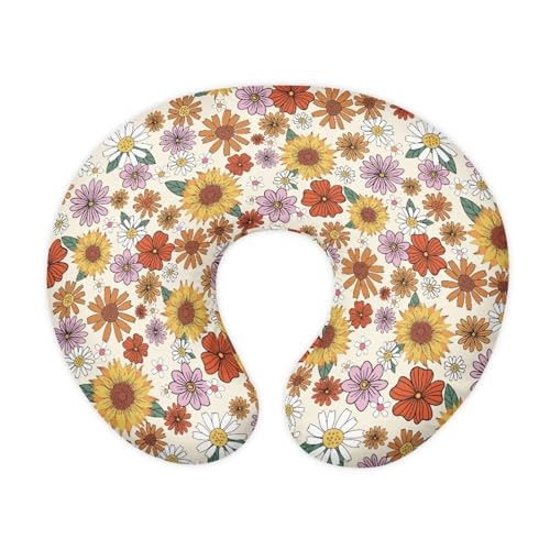 Panskyllis Sunflower Daisy Bottlefeeding Pillow Detachable Newborn Original Breastfeeding Slipcover Case and Positioner U-Shaped Head Support Protector Cushion Essential with Zipper Easy to Use