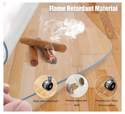 Floor Protector Mat for Office Chairs, Clear Under Desk Floor Chair Mats 20